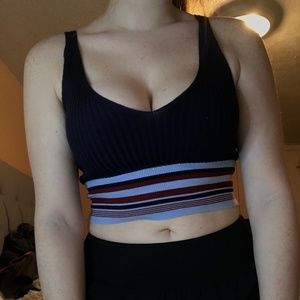 Ribbed Stripped Tank Top